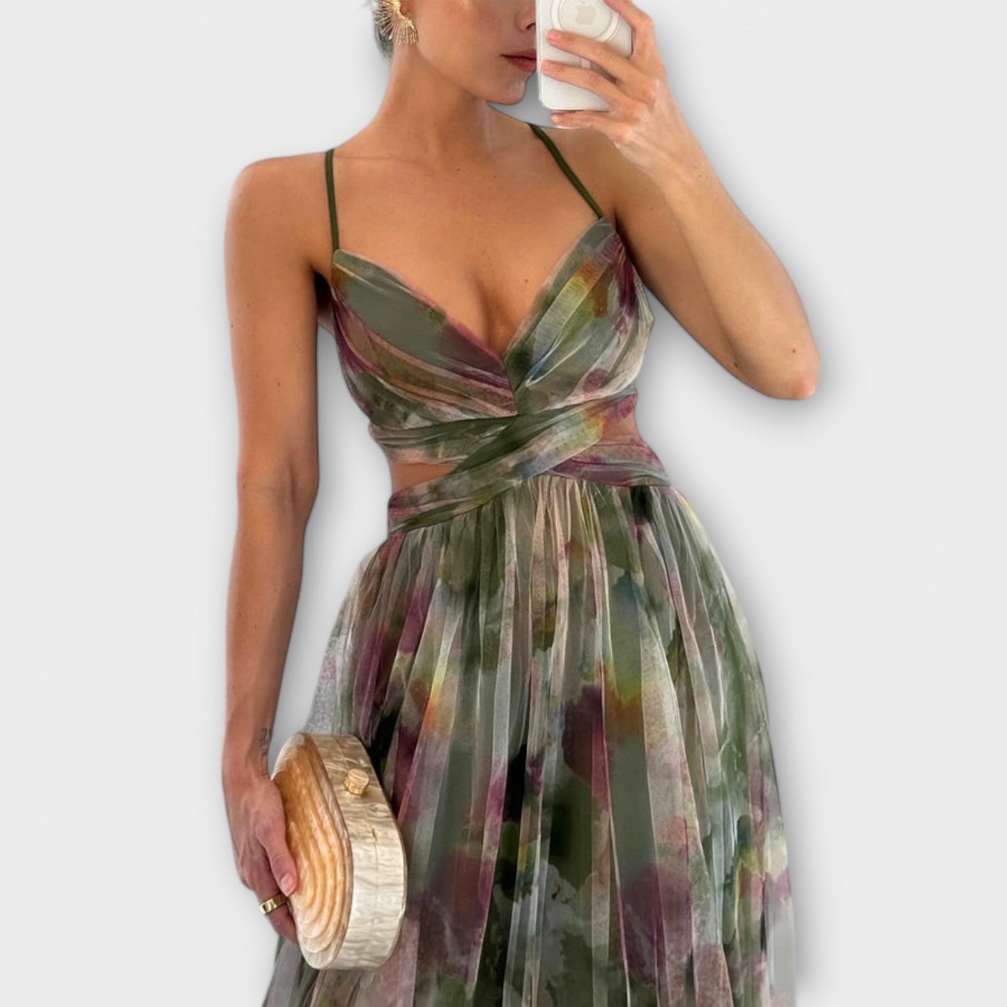 Annai Midi Vestido Max - Elegante e Justo ao Corpo