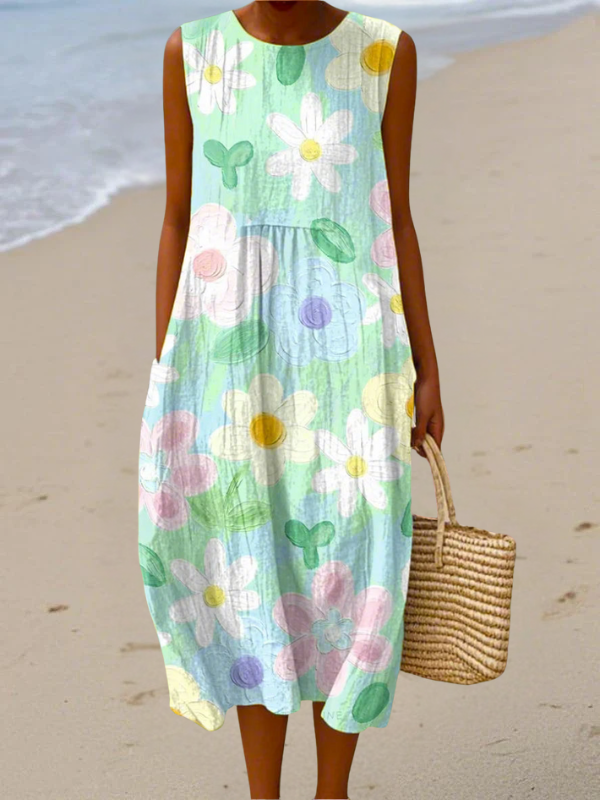 Erin | Vestido Midi Florido Pastel