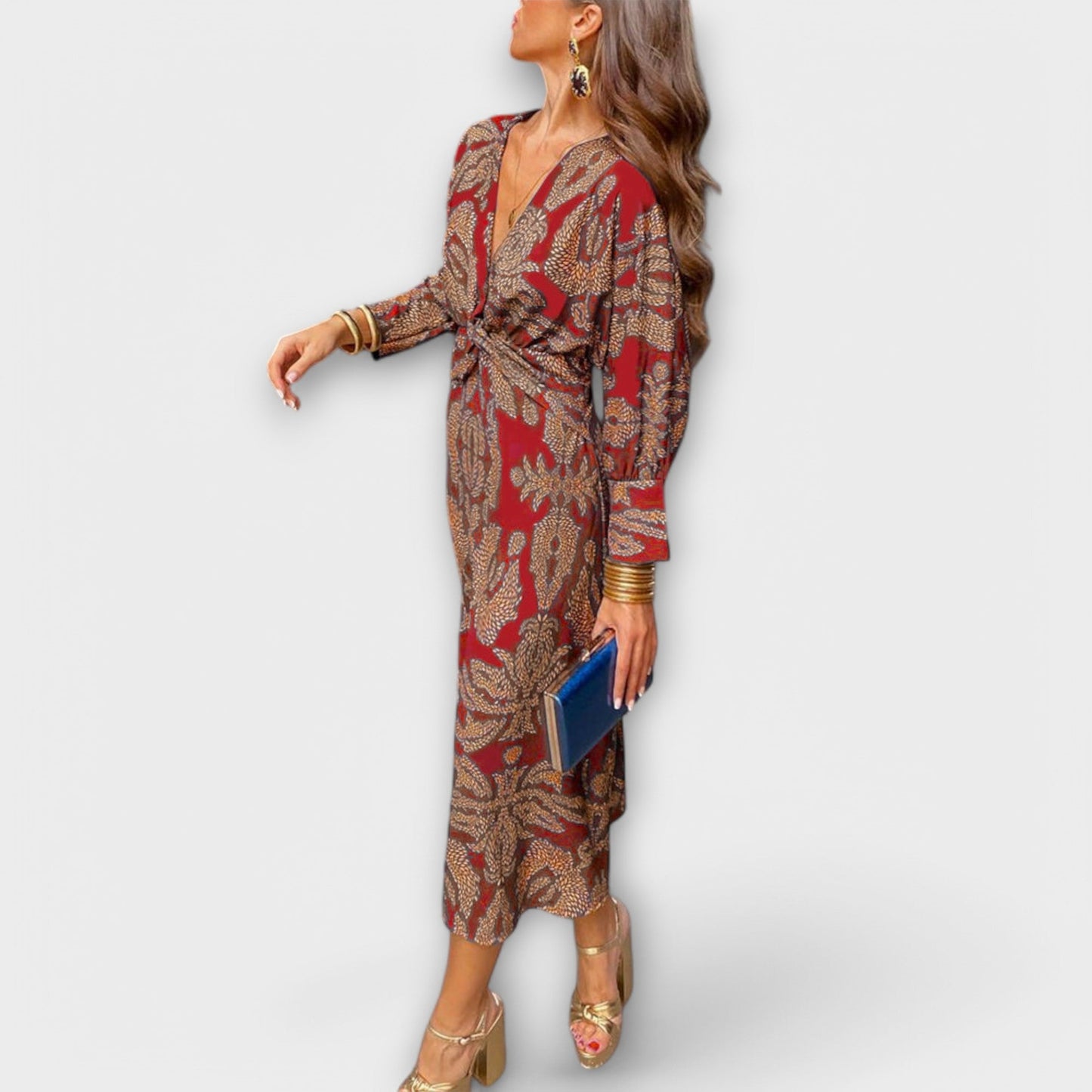Oriana - Vestido Elegante com Mangas Longas