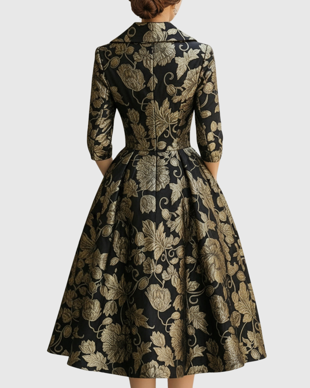 Riley™ | Vestido Midi Bordado Floral