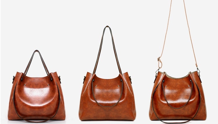 Riley - Conjunto de Bolsas de Couro Vintage Soft com 4 Peças