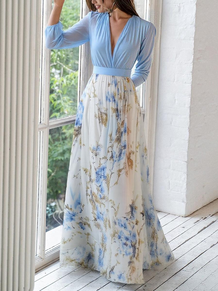 Abigail™ - Vestido Maxi com Estampa Floral Deslumbrante