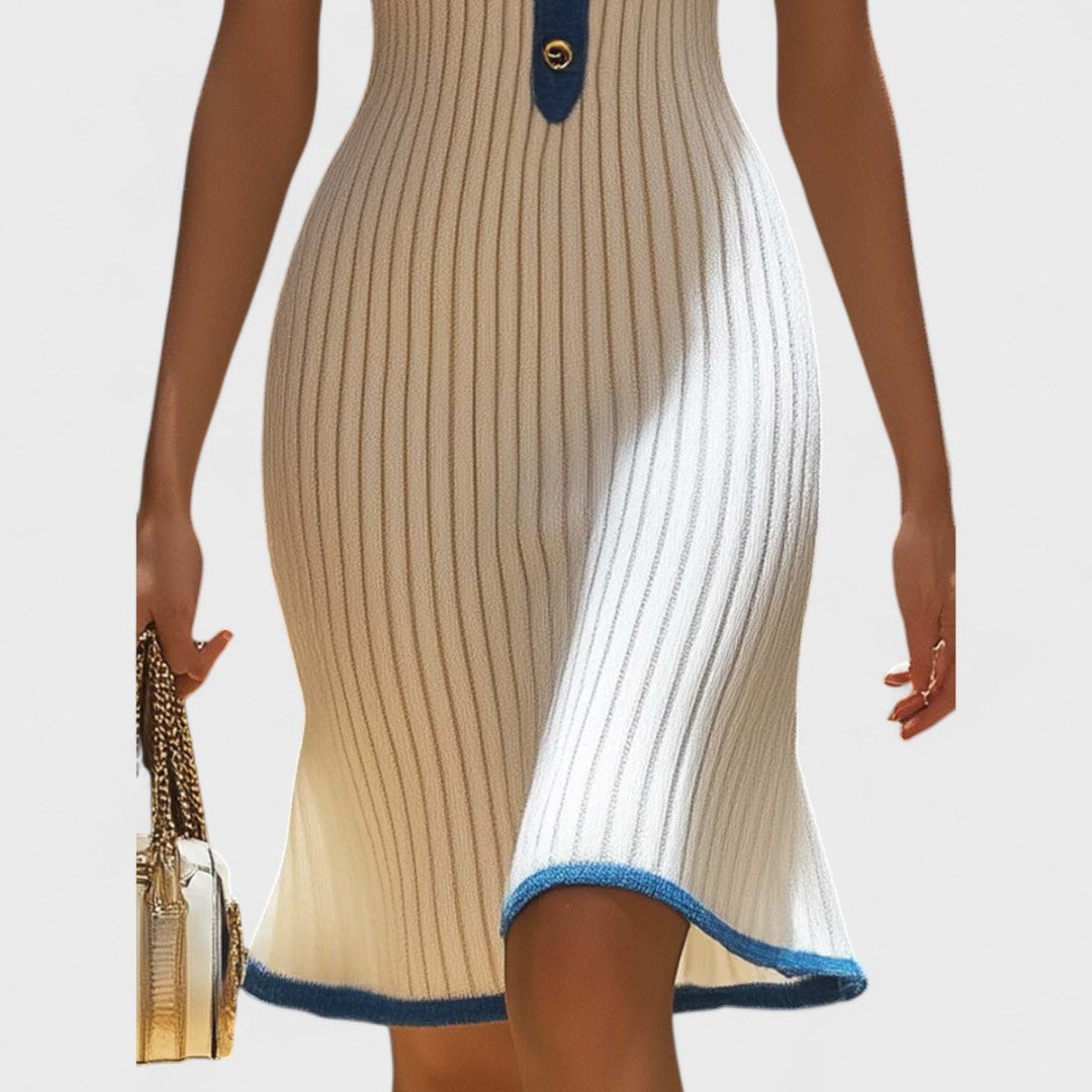 Ellena - Elegante vestido midi com saia sereia