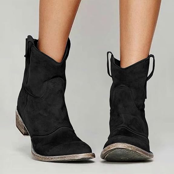 Bérénice | Botas de tornozelo inspiradas no Oeste com salto cubano