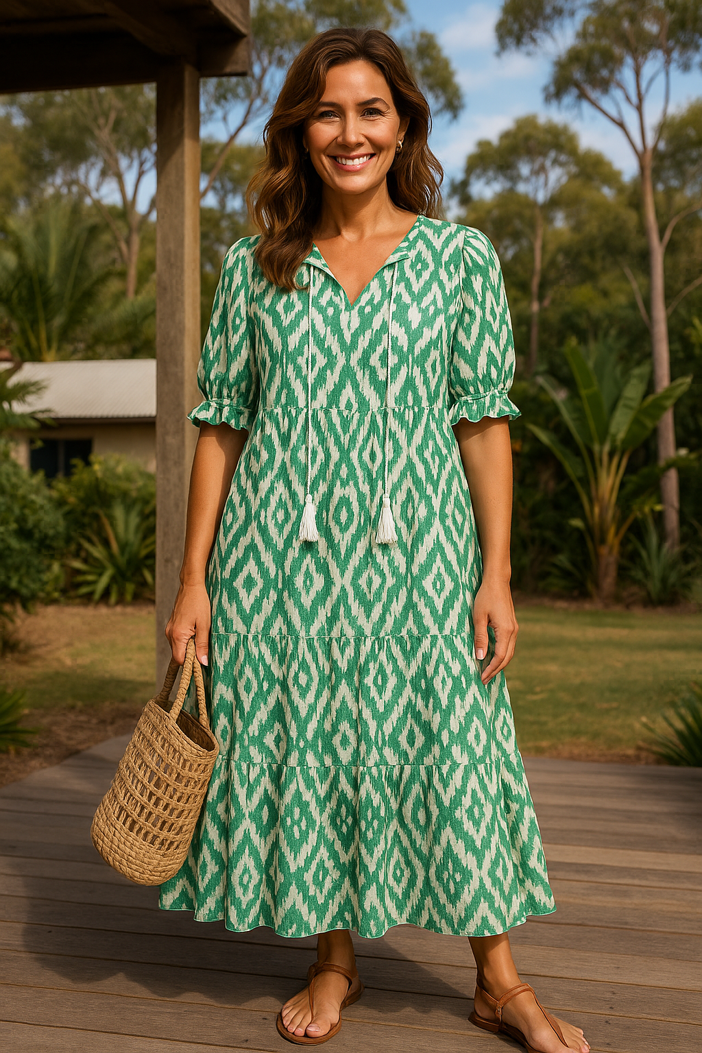 Elviera | Vestido Boho com Cobertura para a Barriga