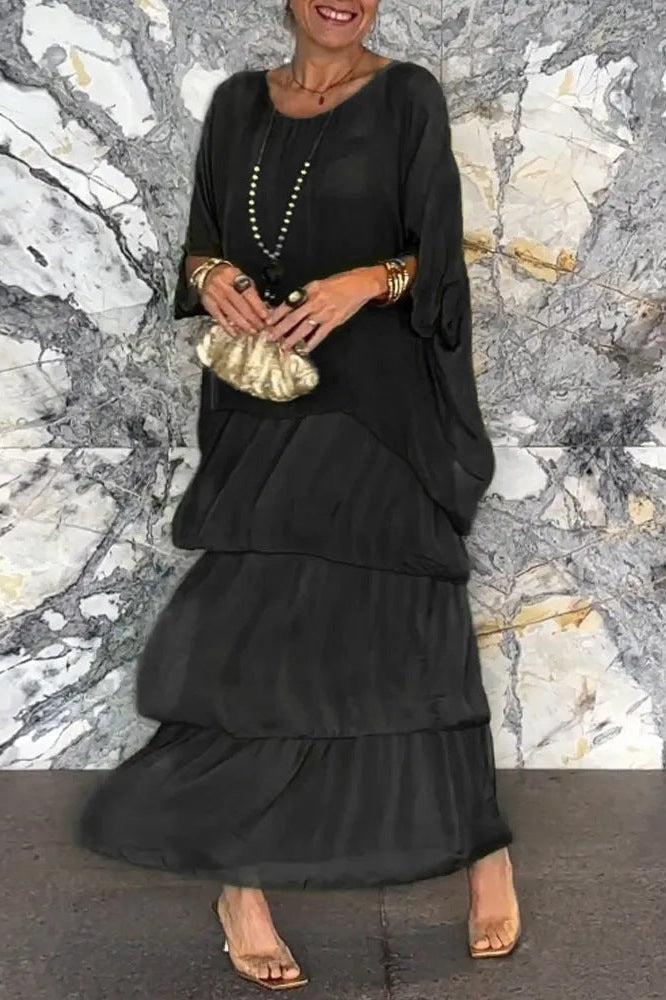 Vestido Camadas Nora - Preto