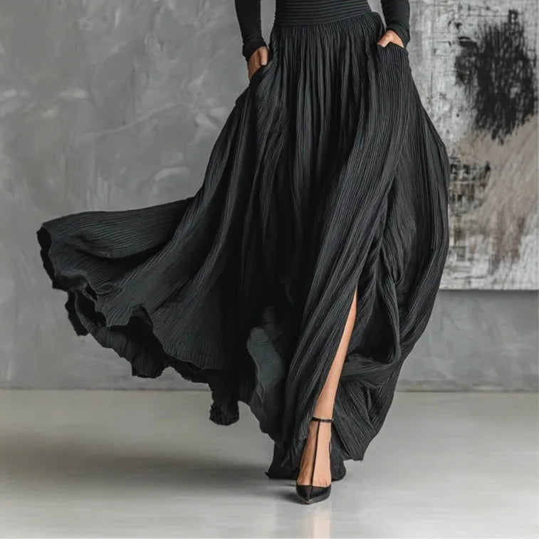 Keziah - Vestido Longo Plissado Elegante