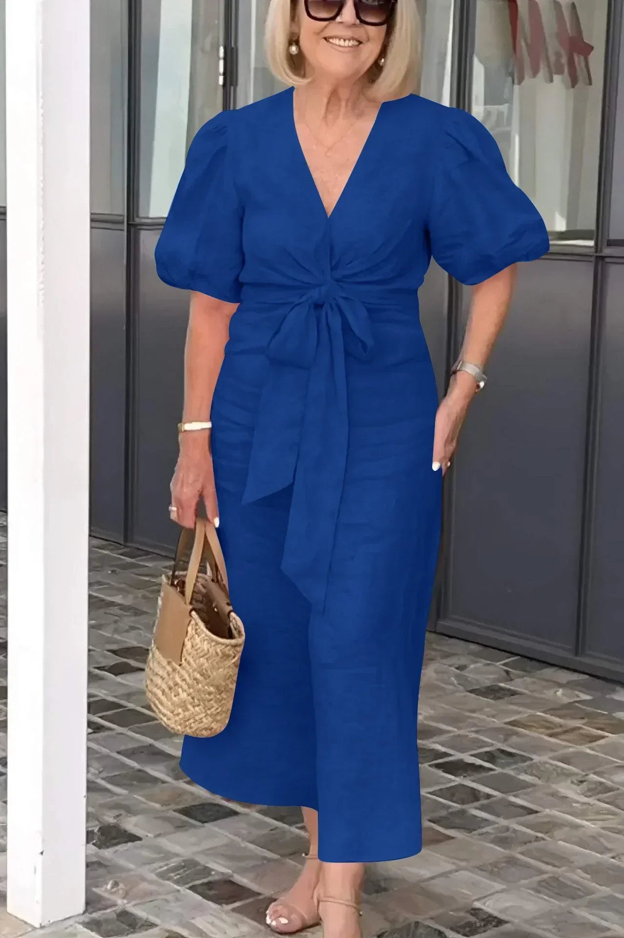 Natasha - Vestido Elegante com Decote em V