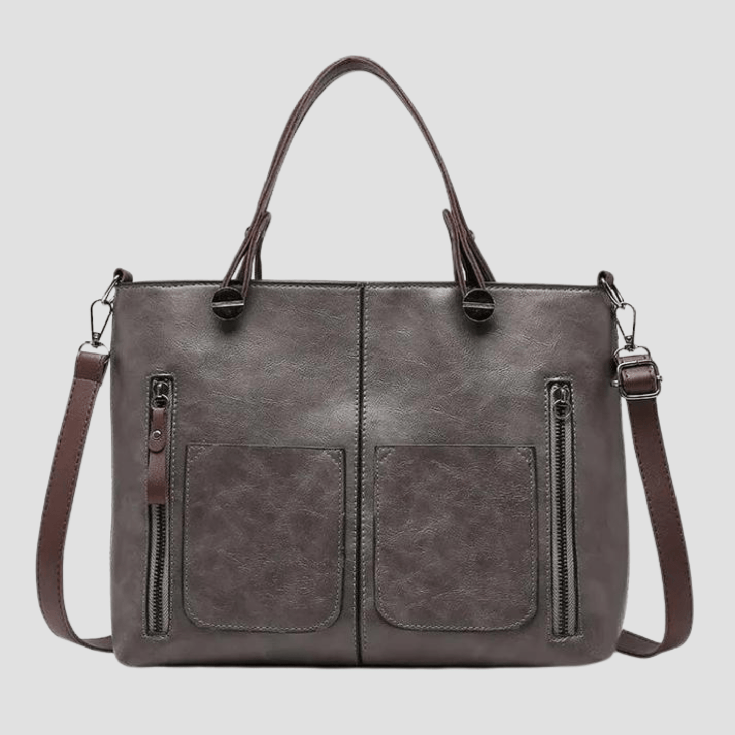 Bolsa de ombro de couro vintage elegante