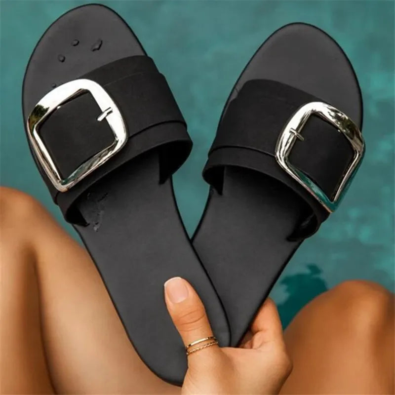 Soleil™ Luxe Sandálias com Fivela