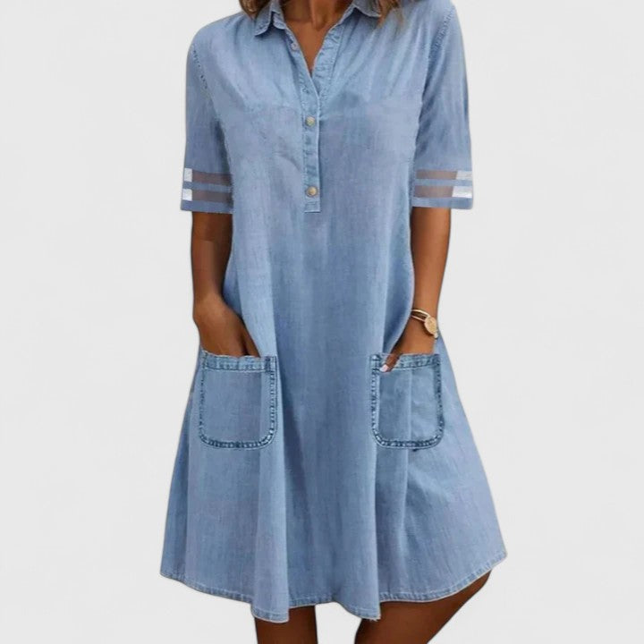Brittany - Vestido Jeans que Valoriza a Silhueta