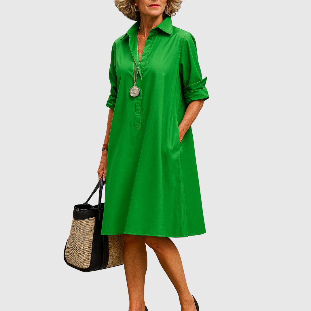 Beah | Vestido Midi Elegante com Charme Atemporal