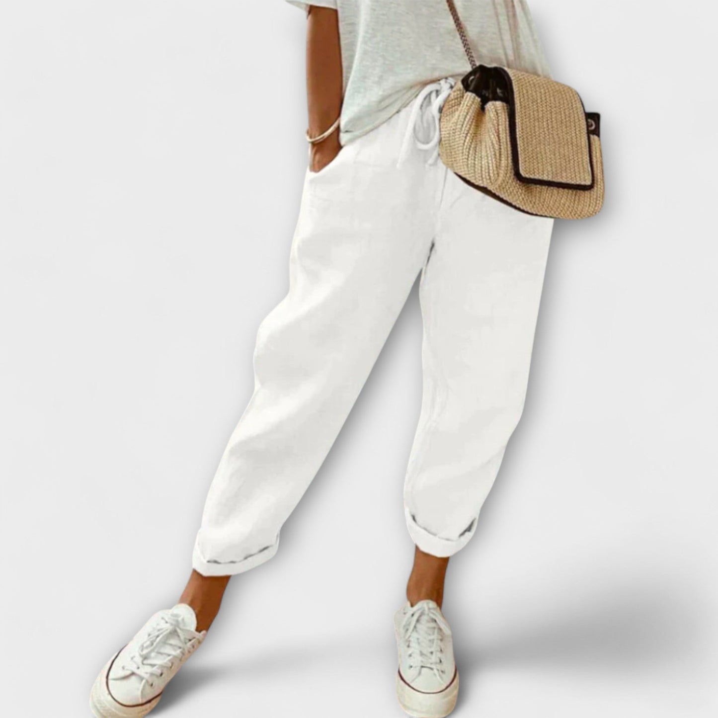 Bibi - Calça de linho moderna e casual