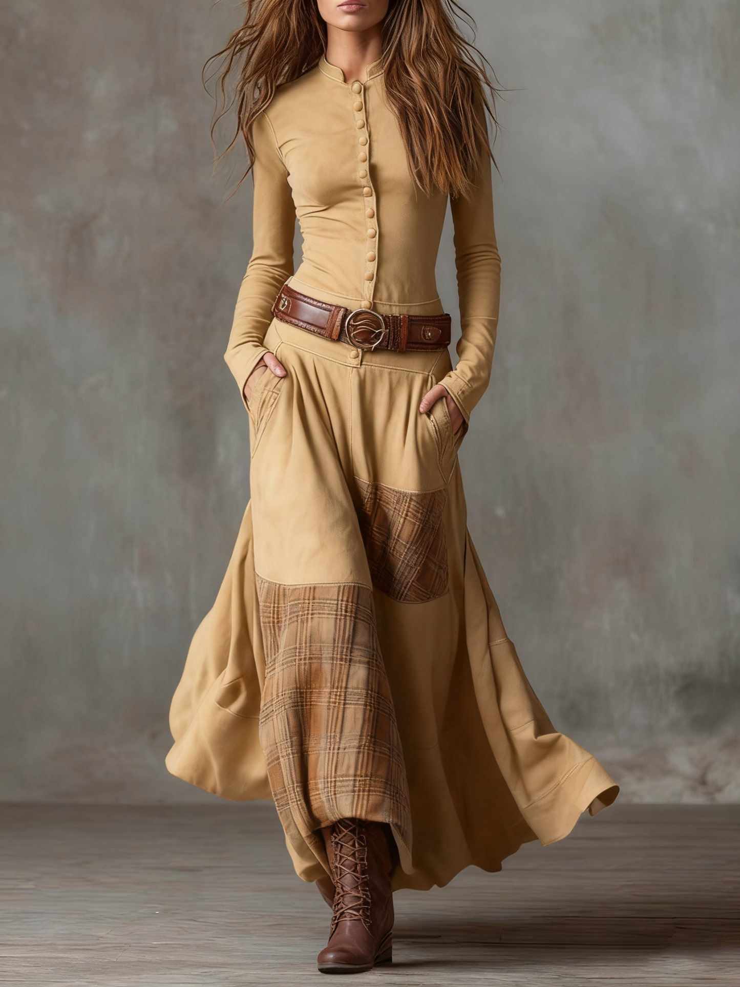Fiona | Vestido Maxi Vintage Elegante