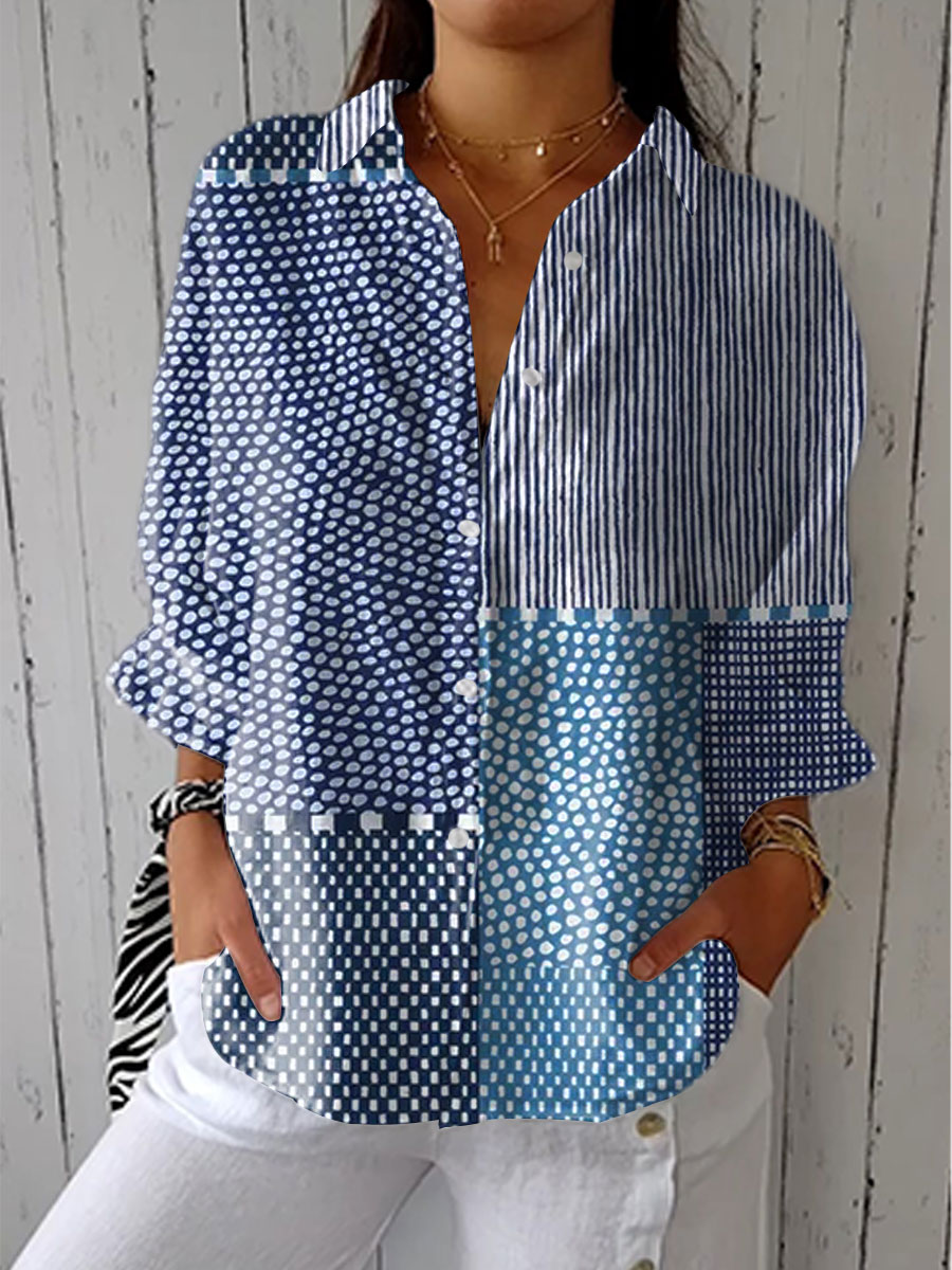 Blusa Jolie Ocean Patchwork
