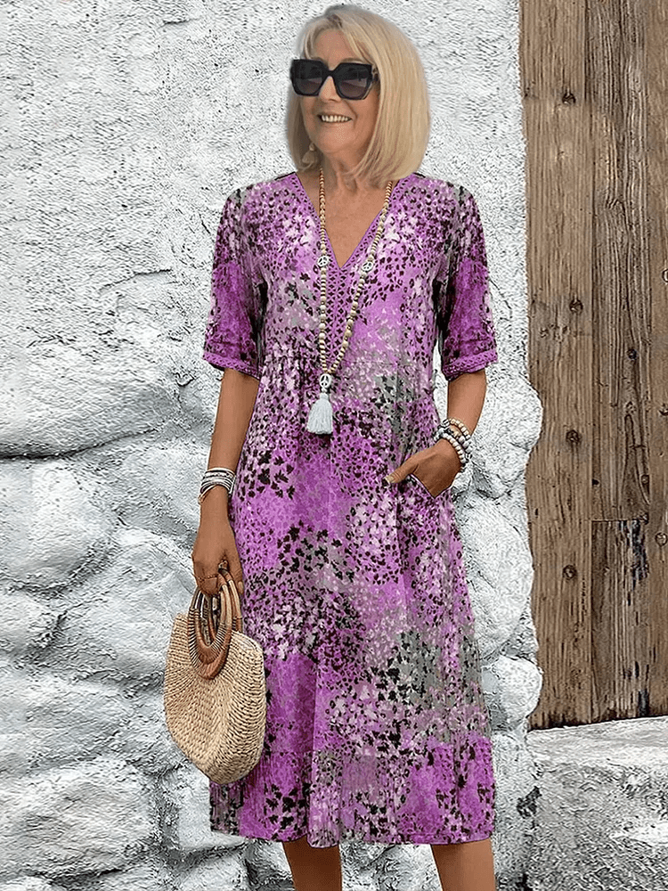 Elaisa | Vestido Midi Floral Elegante