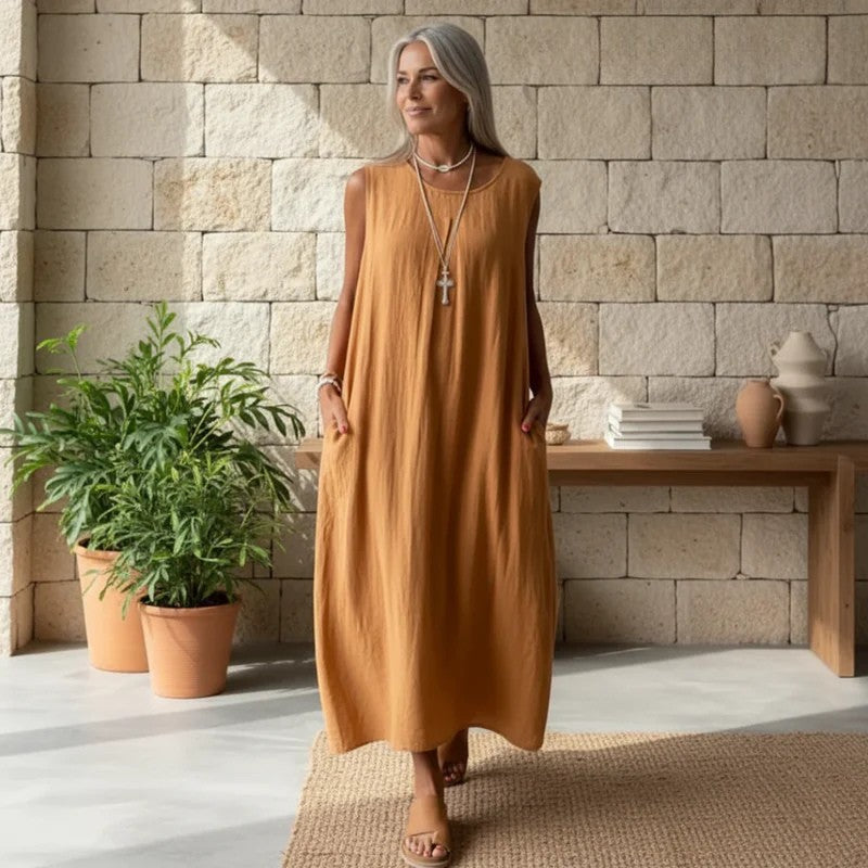 Amaris - Vestido Sem Mangas Relaxado