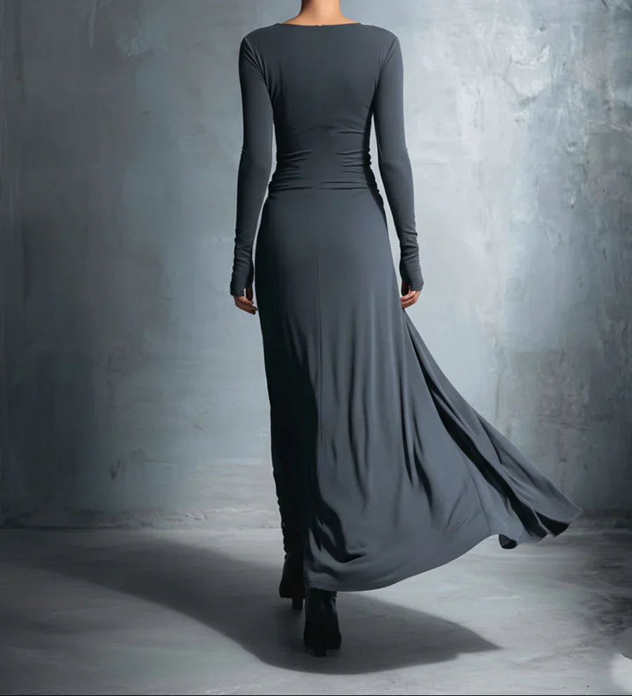 Naiara ❘ Vestido maxi com nó lateral