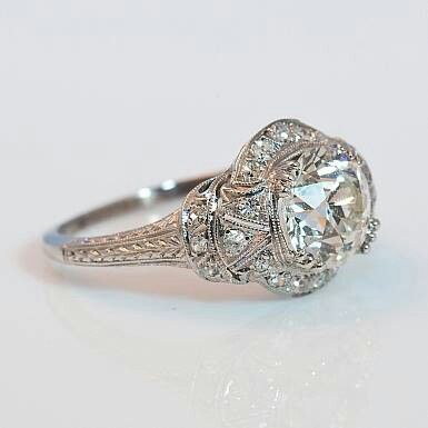 Anel Vintage de Prata Cristalina
