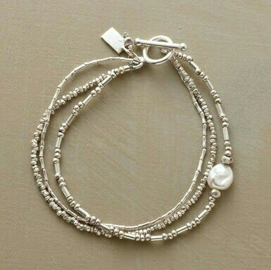 Conjunto de Pulseiras de Pérolas Vintage