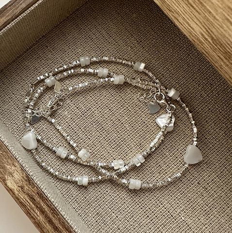 Coleção de Pulseiras de Pérolas Vintage Clássicas