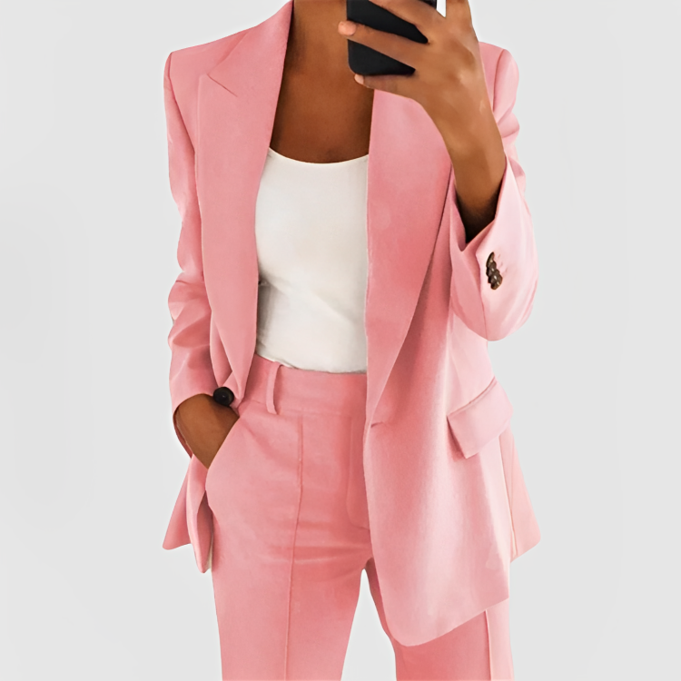 Luna™ - Conjunto de Blazer Estiloso e Refinado