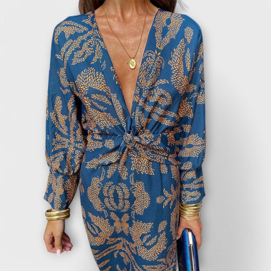 Oriana - Vestido Elegante com Mangas Longas
