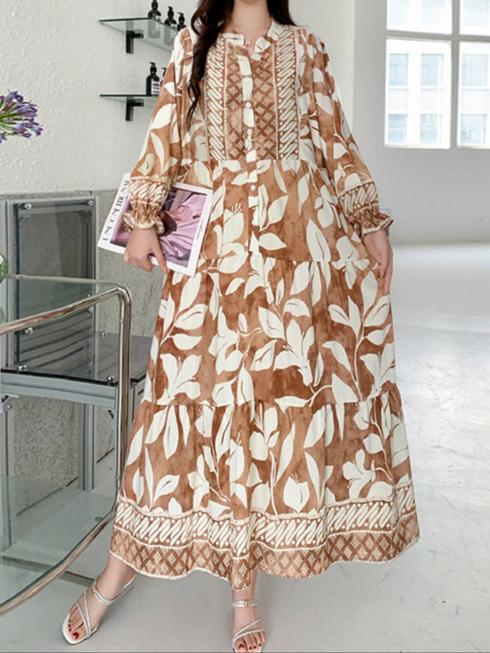 TALVINA™ | Vestido Relaxado com Mangas Lanternas