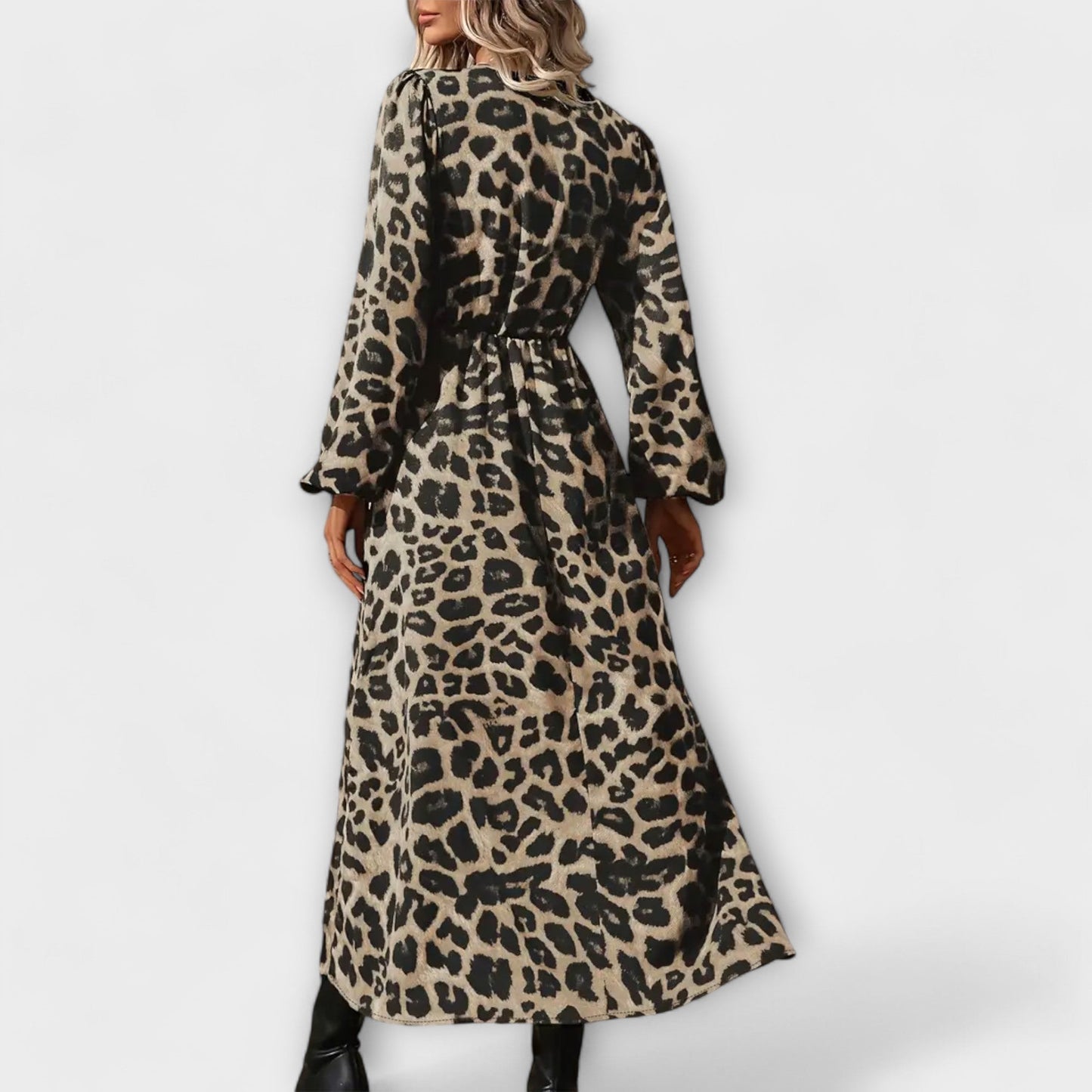 Natalie - Vestido Estiloso com Estampa de Leopardo