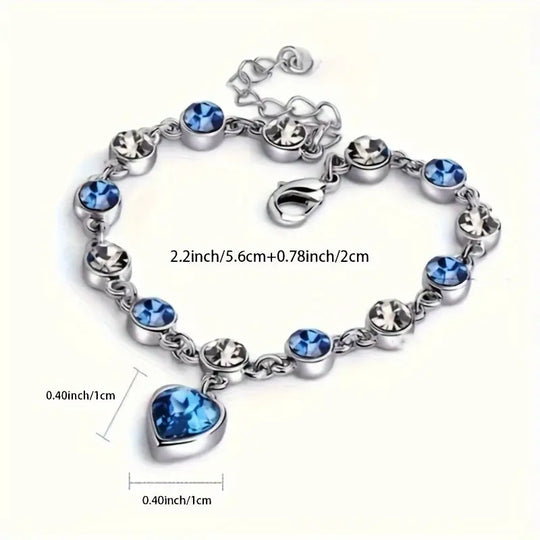 Pulseira Brilho Coração do Oceano