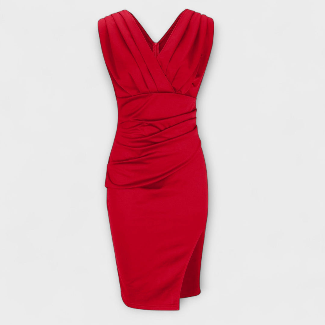 Desi - Vestido Justo com Decote em V