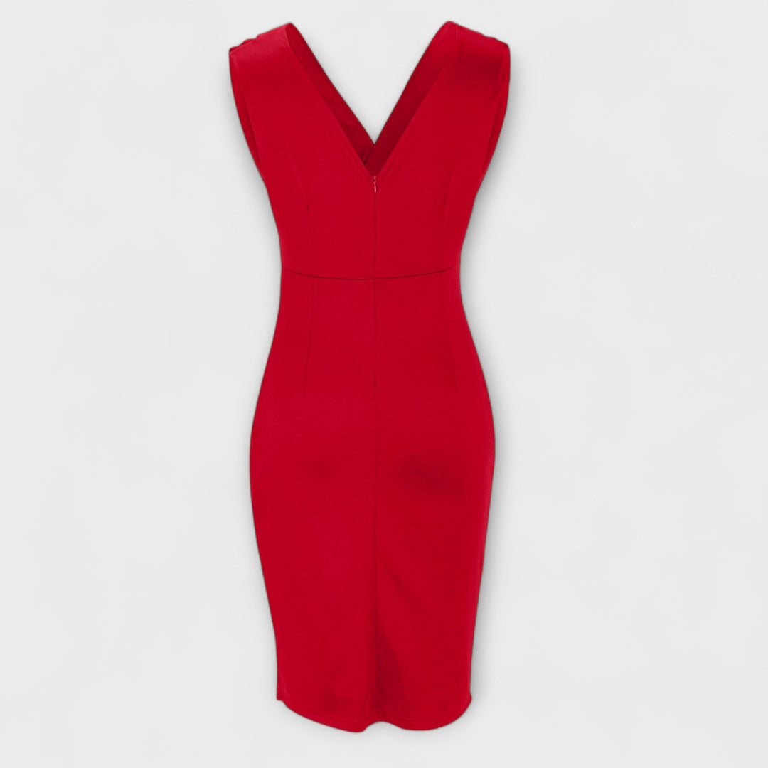 Desi - Vestido Justo com Decote em V