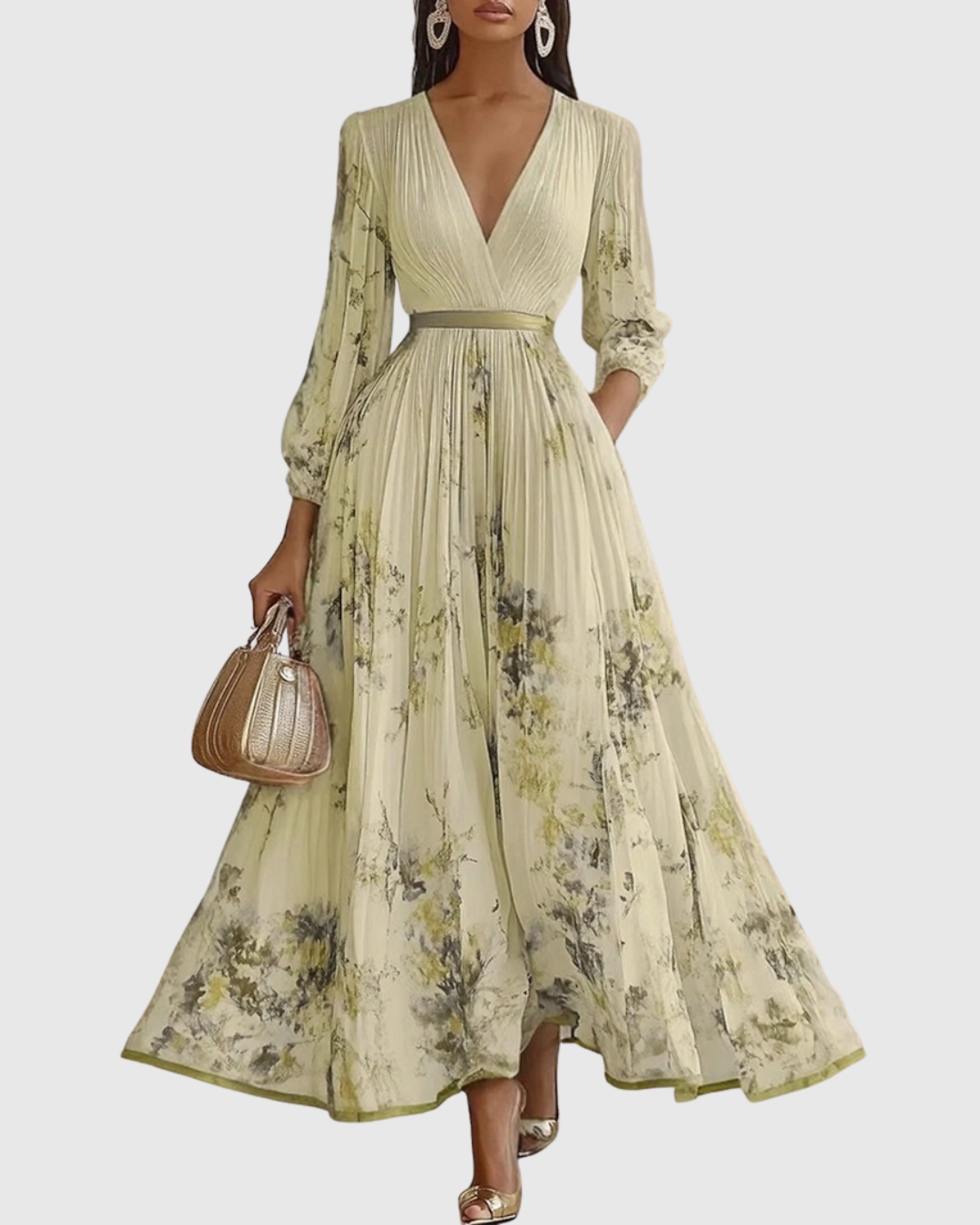 Suzanna - Vestido de Elegância Plissada