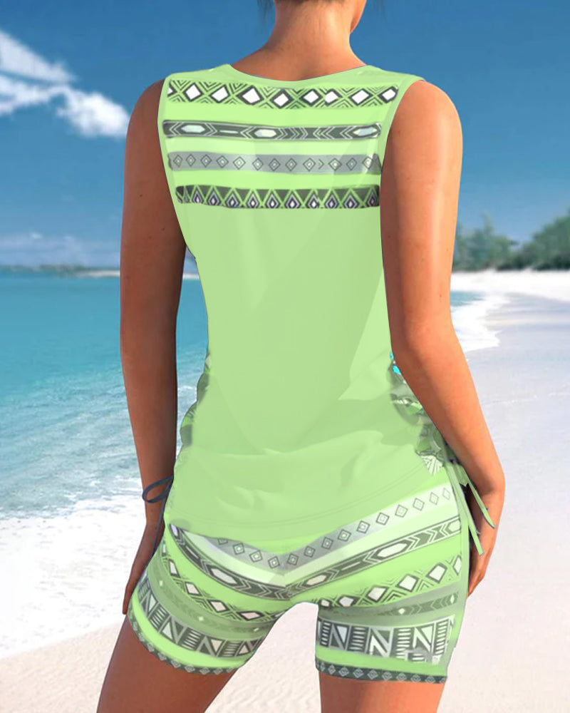 Sylvia | Tankini com Estampa Geométrica