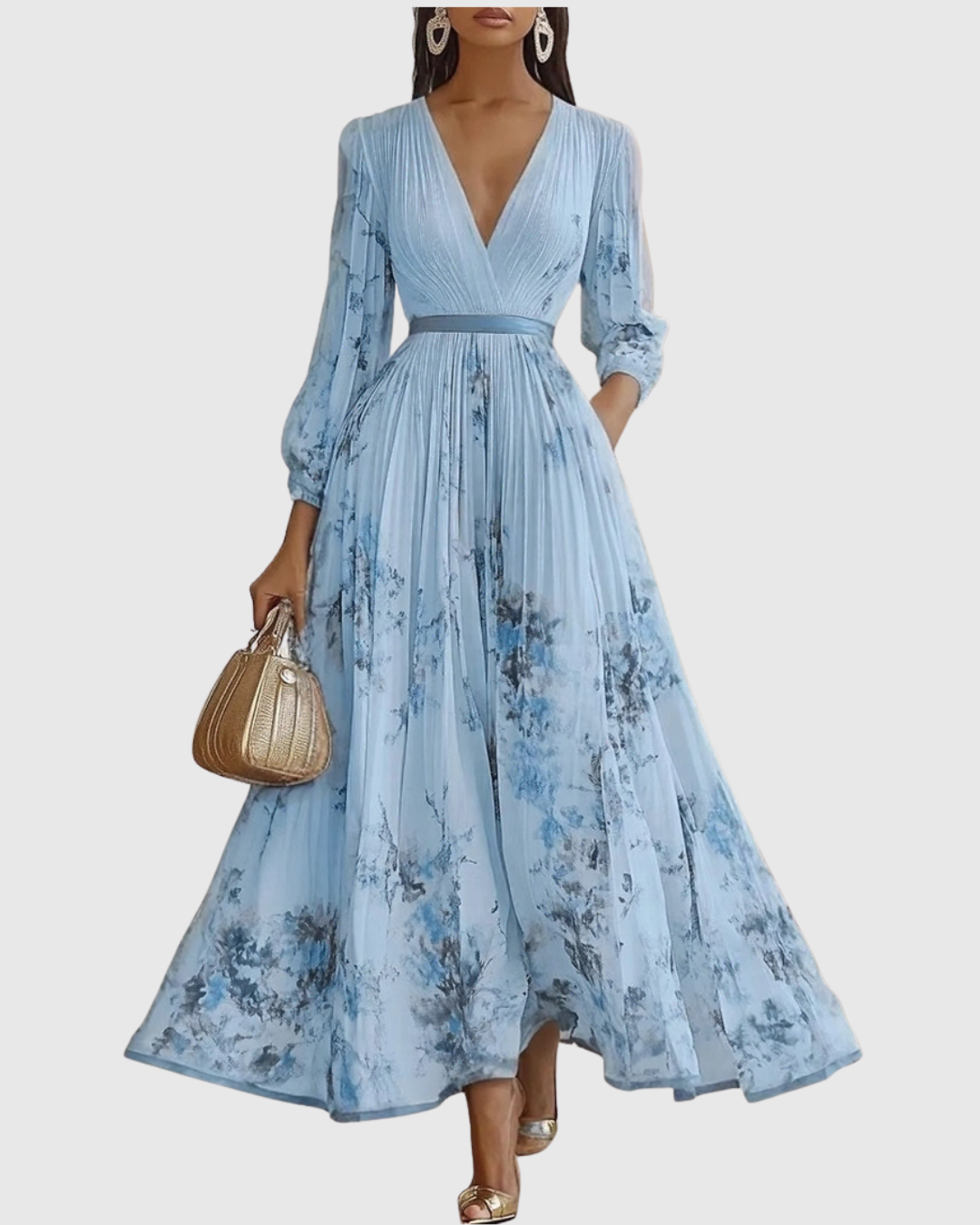 Suzanna - Vestido de Elegância Plissada