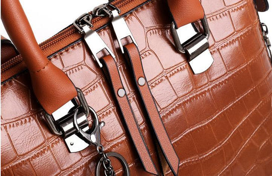 Evelyn - Elegância do Dia a Dia Conjunto de Bolsas de Couro com 4 Peças