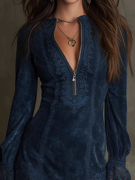 Debbie | Vestido Mini em Suede