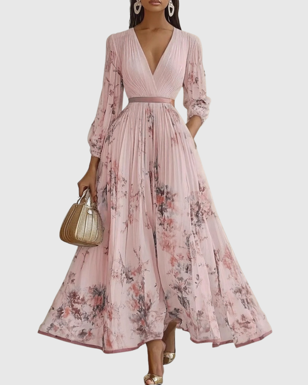 Suzanna - Vestido de Elegância Plissada