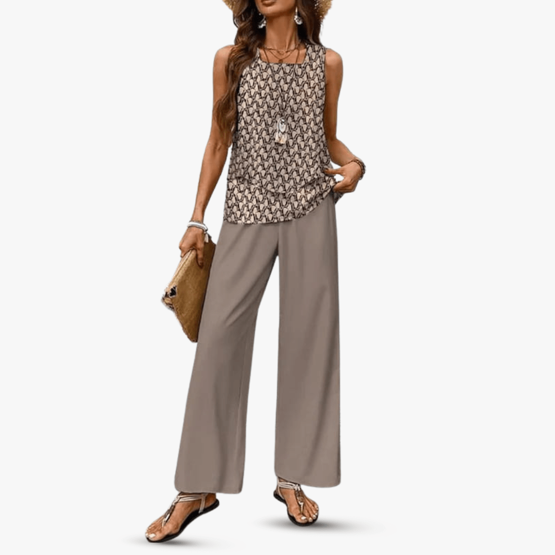 Conjunto de Verão Sem Mangas Solène