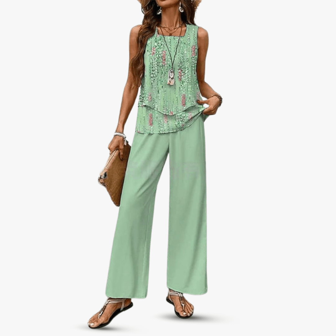 Conjunto de Verão Sem Mangas Solène