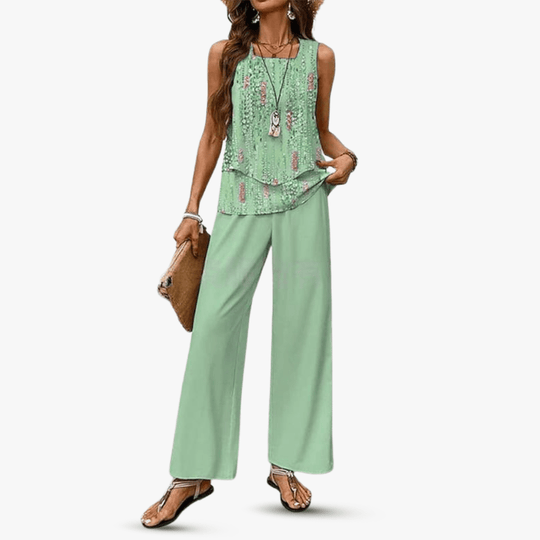 Conjunto de Verão Sem Mangas Solène