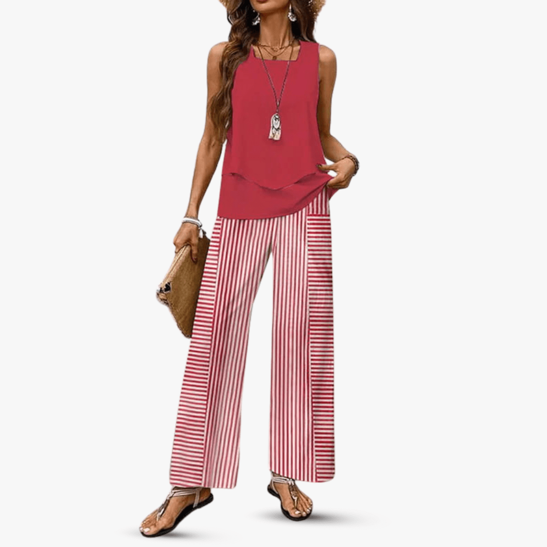 Conjunto de Verão Sem Mangas Solène
