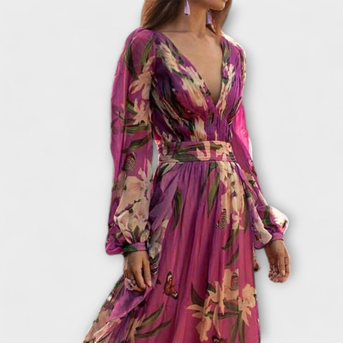 Vestido Max longo elegante de alta qualidade