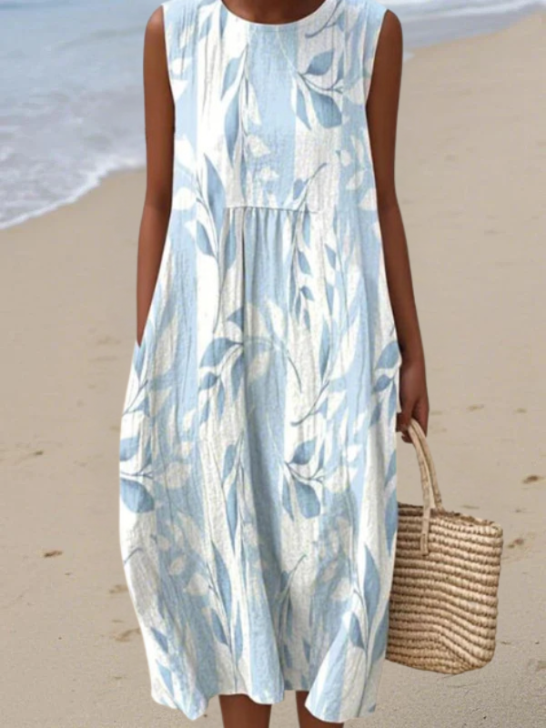 Joy™ Vestido Midi Folhagem