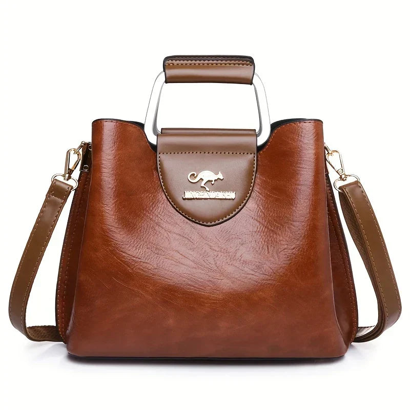 Isabella - Bolsa Bucket de Couro Chic