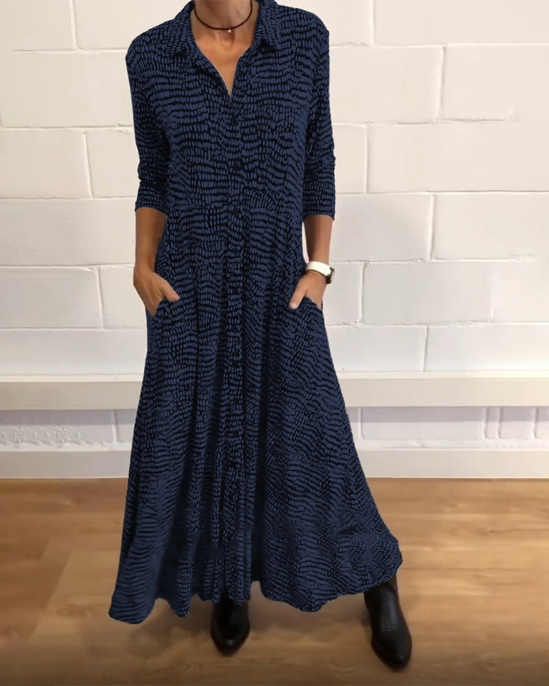 Pamela | Vestido Maxi Camisa Fluido