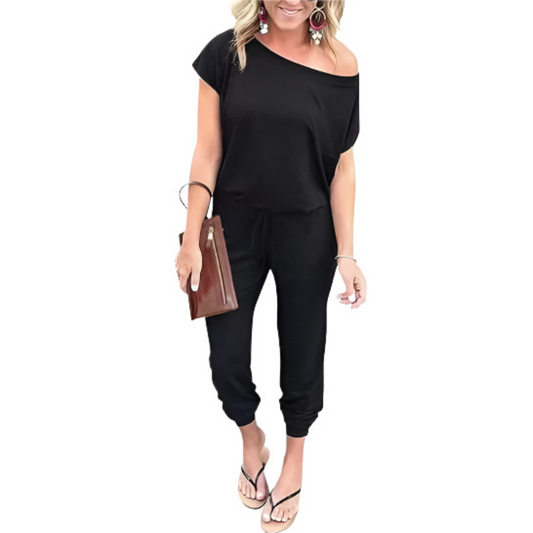 ADELFA™ – Macacão de Verão Off-Shoulder Sem Esforço