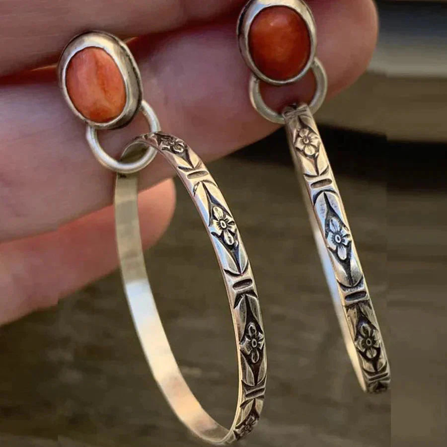 Brincos Boho Vintage de Ônix