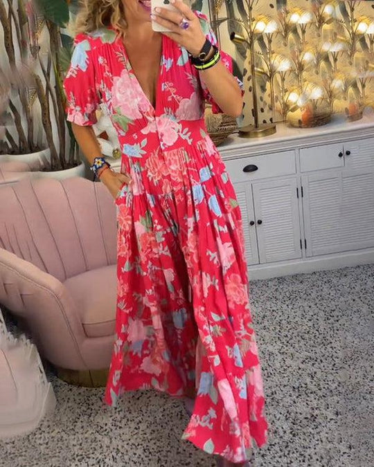 Floriana - Vestido Floral Vibrante