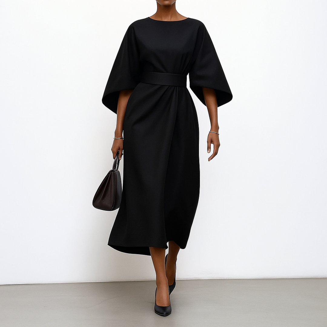 Eldra™ | Vestido Maxi com Mangas Morcego